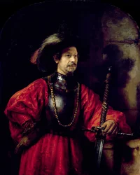 Portret van een man in militaire kleding, 1650